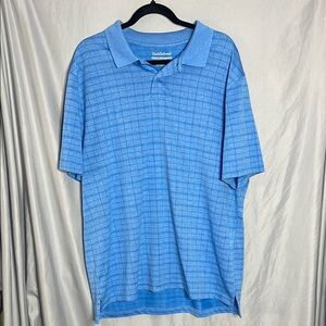 Saddlebred Blue Polo Shirt with Textured Pattern